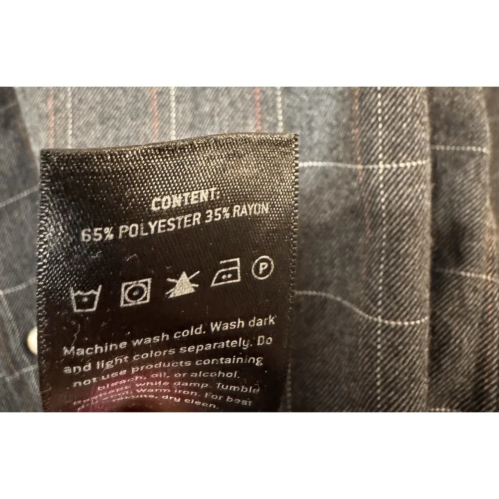 7 Diamonds Shirt Men's‎ Large HARLEY Flannel Button Up Long Sleeve